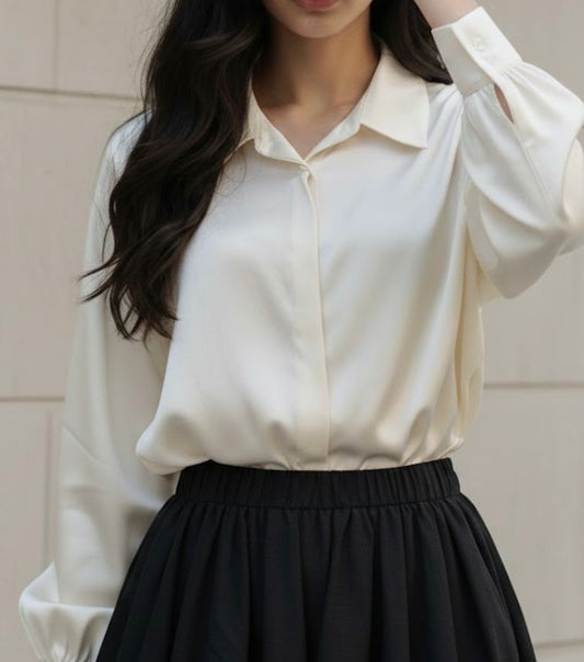 Cream Button down